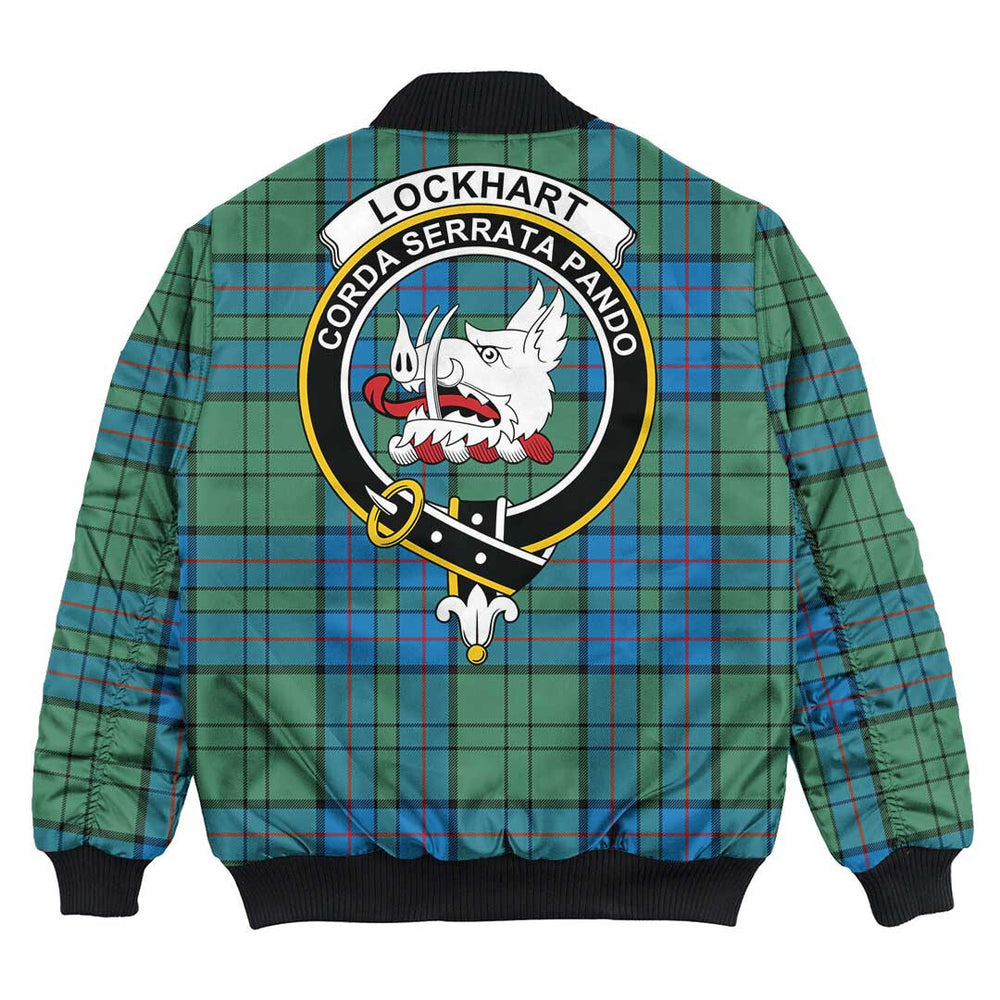Clan Lockhart Tartan Crest Bomber Jacket IF46 Lockhart Tartan Tartan Bomber Jacket