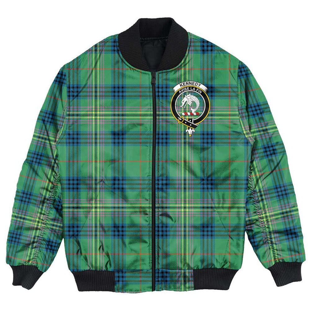 Clan Kennedy Ancient Tartan Crest Bomber Jacket UY66 Kennedy Ancient Tartan Tartan Bomber Jacket