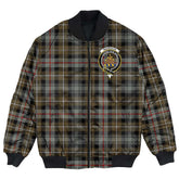 Clan MacKenzie Weathered Tartan Crest Bomber Jacket PO10 MacKenzie Weathered Tartan Tartan Bomber Jacket