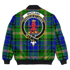 Clan Maitland Tartan Crest Bomber Jacket LK54 Maitland Tartan Tartan Bomber Jacket