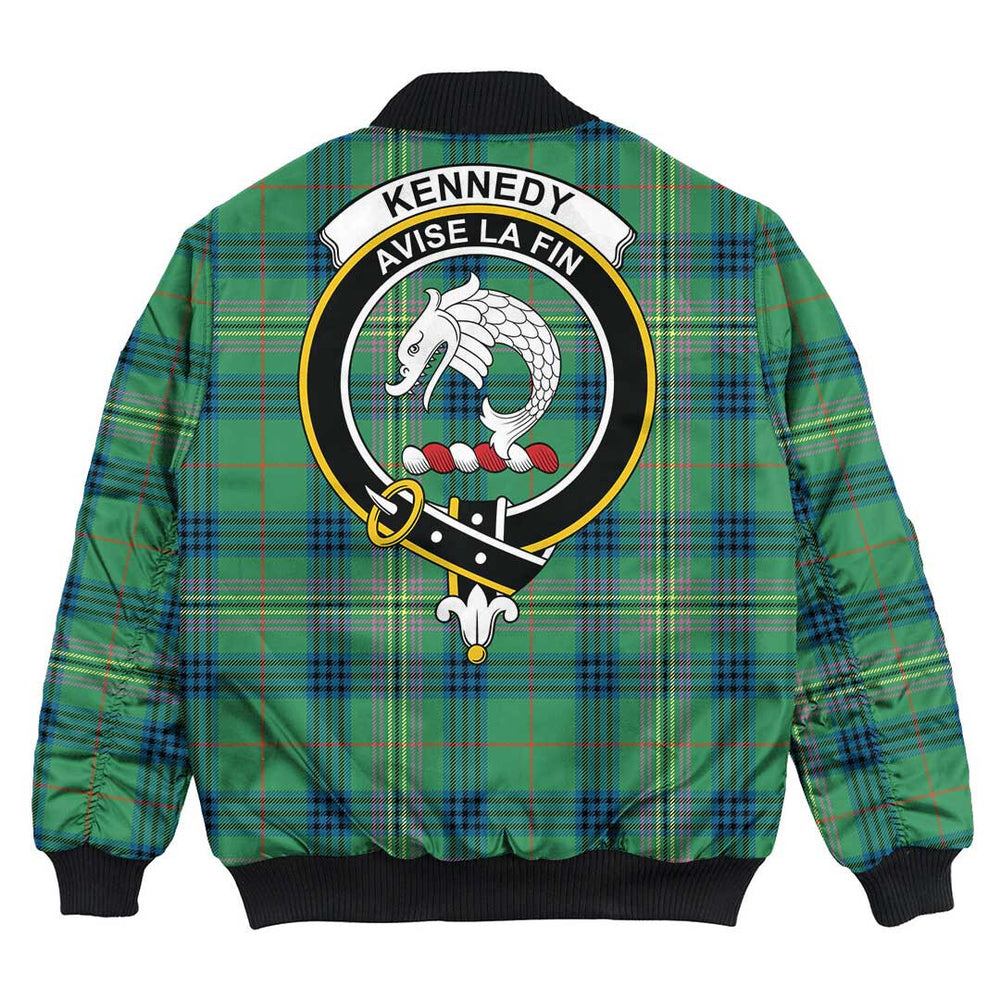 Clan Kennedy Ancient Tartan Crest Bomber Jacket UY66 Kennedy Ancient Tartan Tartan Bomber Jacket