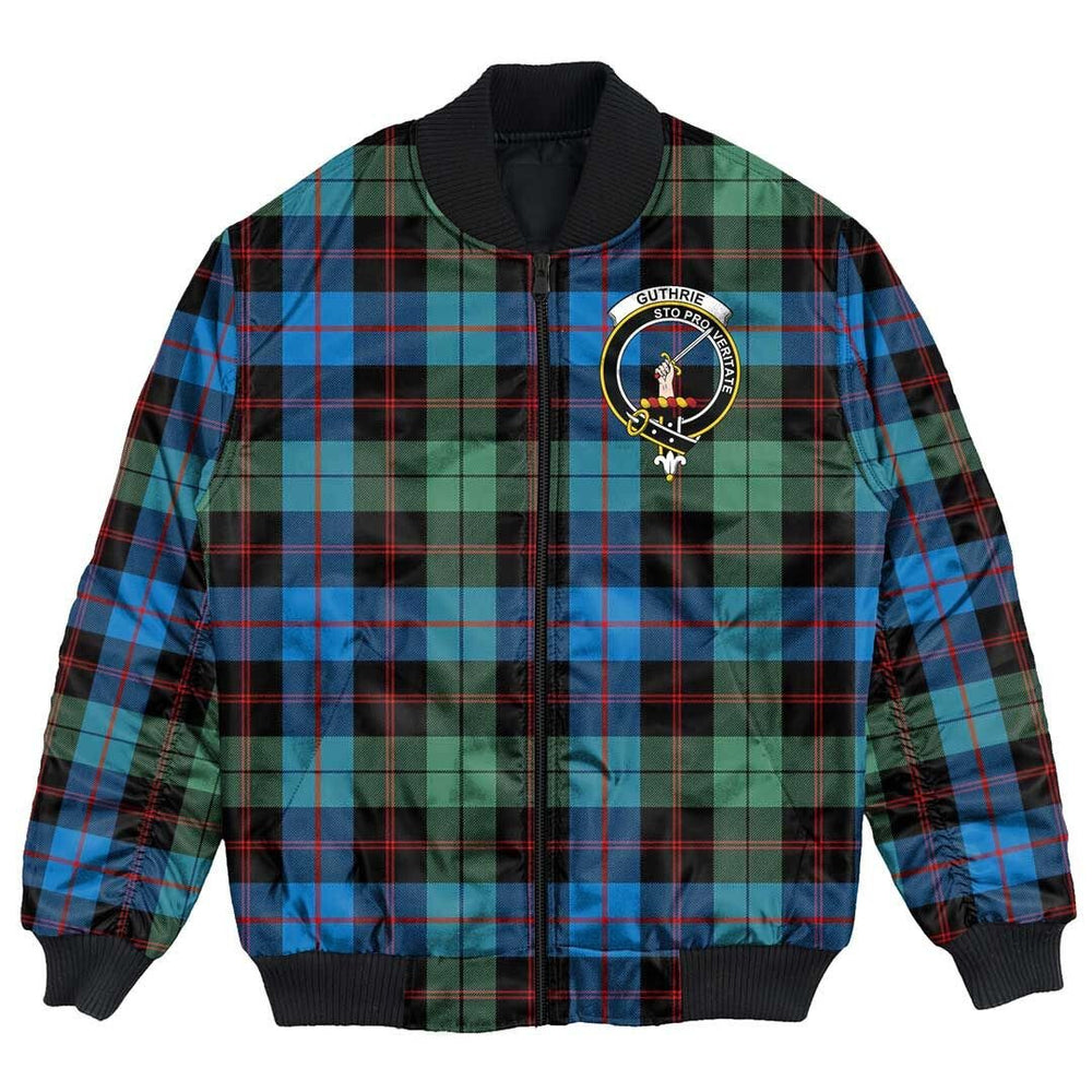 Clan Guthrie Ancient Tartan Crest Bomber Jacket DO24 Guthrie Ancient Tartan Tartan Bomber Jacket