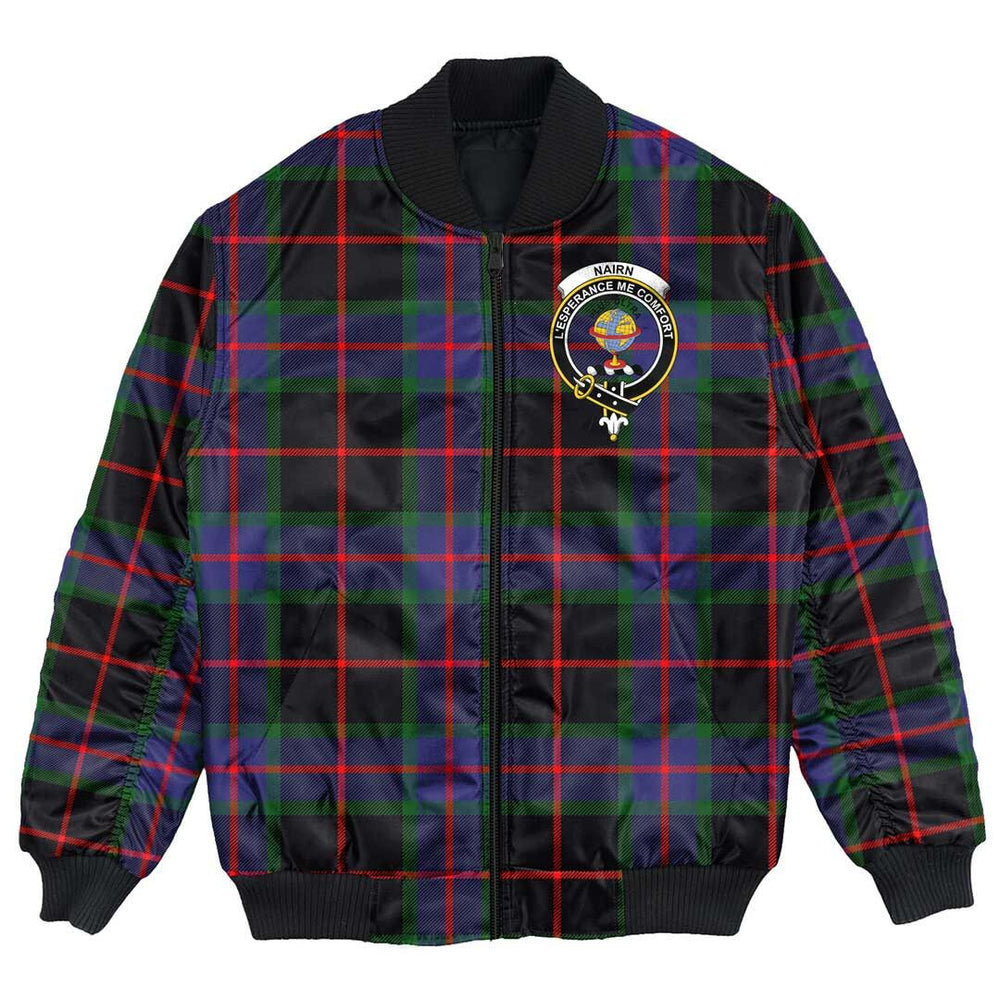 Clan Nairn Tartan Crest Bomber Jacket DP50 Nairn Tartan Tartan Bomber Jacket
