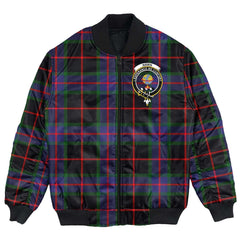 Clan Nairn Tartan Crest Bomber Jacket DP50 Nairn Tartan Tartan Bomber Jacket