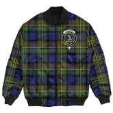 Clan MacLaren Modern Tartan Crest Bomber Jacket KM38 MacLaren Modern Tartan Tartan Bomber Jacket