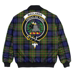 Clan MacLaren Modern Tartan Crest Bomber Jacket KM38 MacLaren Modern Tartan Tartan Bomber Jacket