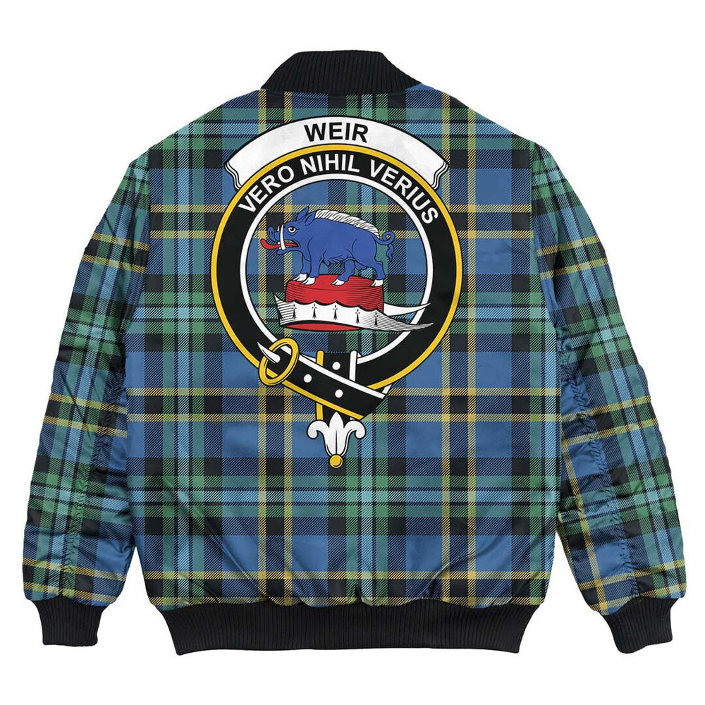Clan Weir Ancient Tartan Crest Bomber Jacket ON40 Weir Ancient Tartan Tartan Bomber Jacket