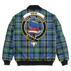 Clan Weir Ancient Tartan Crest Bomber Jacket ON40 Weir Ancient Tartan Tartan Bomber Jacket