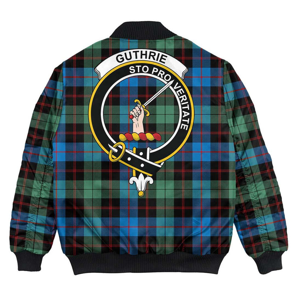 Clan Guthrie Ancient Tartan Crest Bomber Jacket DO24 Guthrie Ancient Tartan Tartan Bomber Jacket