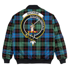 Clan Guthrie Ancient Tartan Crest Bomber Jacket DO24 Guthrie Ancient Tartan Tartan Bomber Jacket
