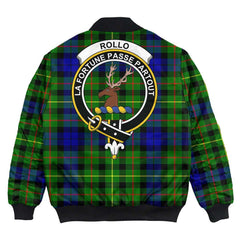 Clan Rollo Modern Tartan Crest Bomber Jacket DW13 Rollo Modern Tartan Tartan Bomber Jacket