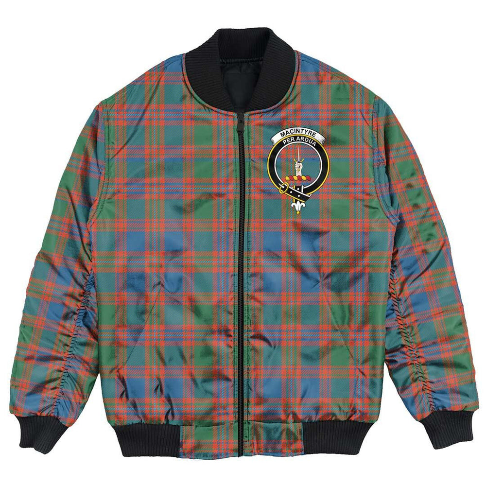 Clan MacIntyre Ancient Tartan Crest Bomber Jacket RU93 MacIntyre Ancient Tartan Tartan Bomber Jacket