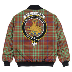 Clan MacGillivray Hunting Ancient Tartan Crest Bomber Jacket FE83 MacGillivray Hunting Ancient Tartan Tartan Bomber Jacket
