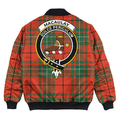 Clan MacAulay Ancient Tartan Crest Bomber Jacket GD26 MacAulay Ancient Tartan Tartan Bomber Jacket