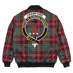 Clan Crawford Modern Tartan Crest Bomber Jacket VV37 Crawford Modern Tartan Tartan Bomber Jacket