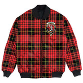 Clan MacQueen Modern Tartan Crest Bomber Jacket HM78 MacQueen Modern Tartan Tartan Bomber Jacket