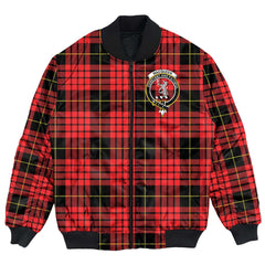Clan MacQueen Modern Tartan Crest Bomber Jacket HM78 MacQueen Modern Tartan Tartan Bomber Jacket