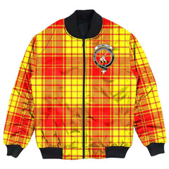 Clan MacMillan Tartan Crest Bomber Jacket CM17 MacMillan Clan Tartan Tartan Bomber Jacket