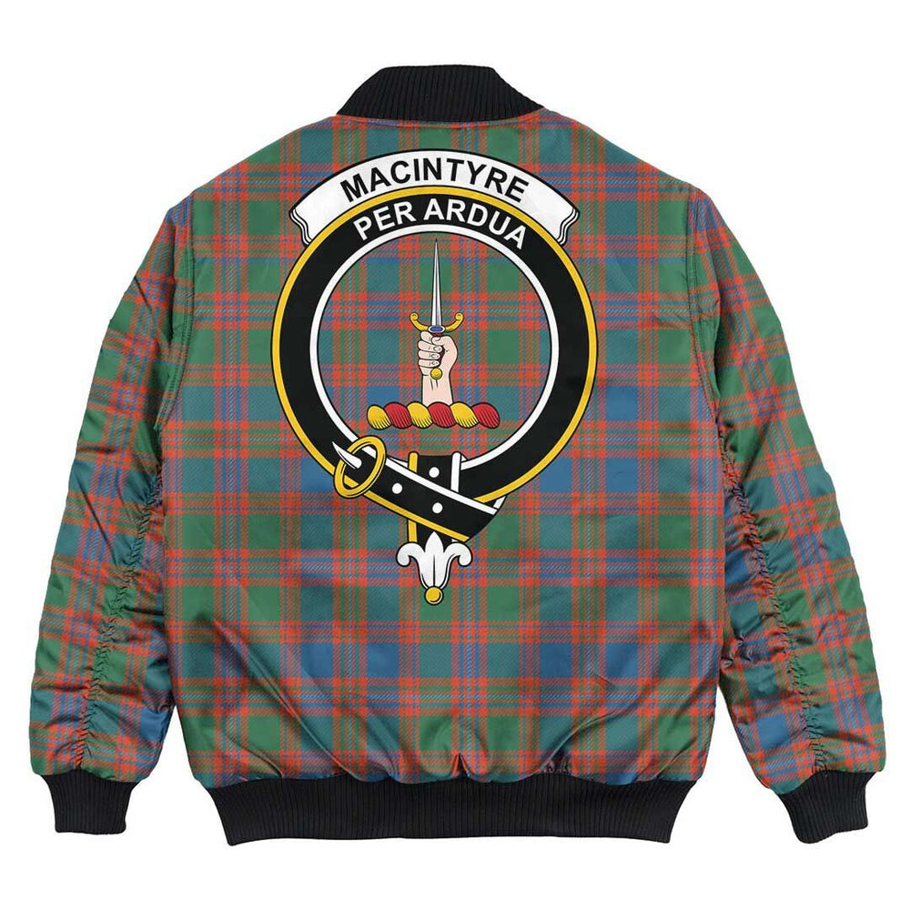 Clan MacIntyre Ancient Tartan Crest Bomber Jacket RU93 MacIntyre Ancient Tartan Tartan Bomber Jacket