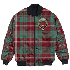 Clan Crawford Modern Tartan Crest Bomber Jacket VV37 Crawford Modern Tartan Tartan Bomber Jacket