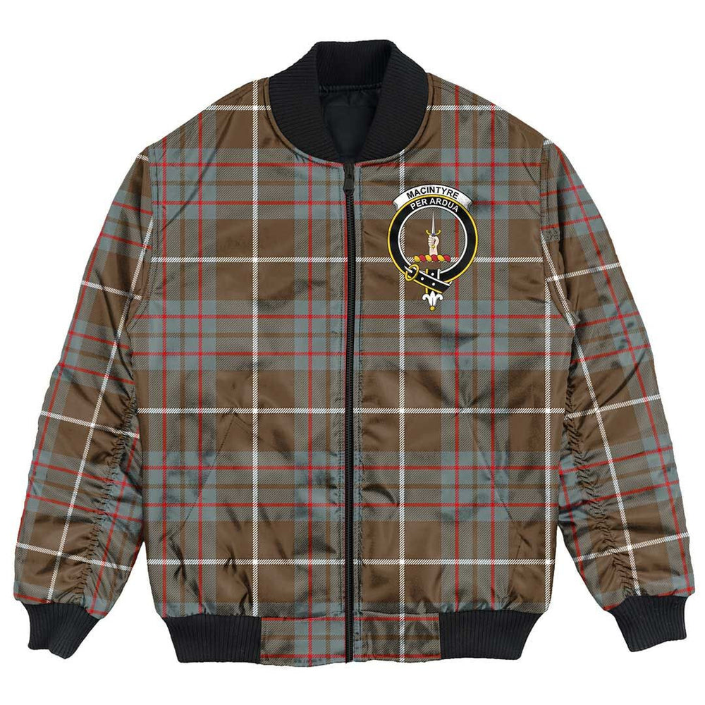 Clan MacIntyre Hunting Weathered Tartan Crest Bomber Jacket DW78 MacIntyre Hunting Weathered Tartan Tartan Bomber Jacket