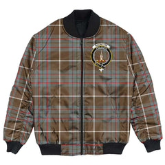 Clan MacIntyre Hunting Weathered Tartan Crest Bomber Jacket DW78 MacIntyre Hunting Weathered Tartan Tartan Bomber Jacket