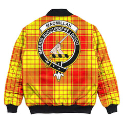 Clan MacMillan Tartan Crest Bomber Jacket CM17 MacMillan Clan Tartan Tartan Bomber Jacket