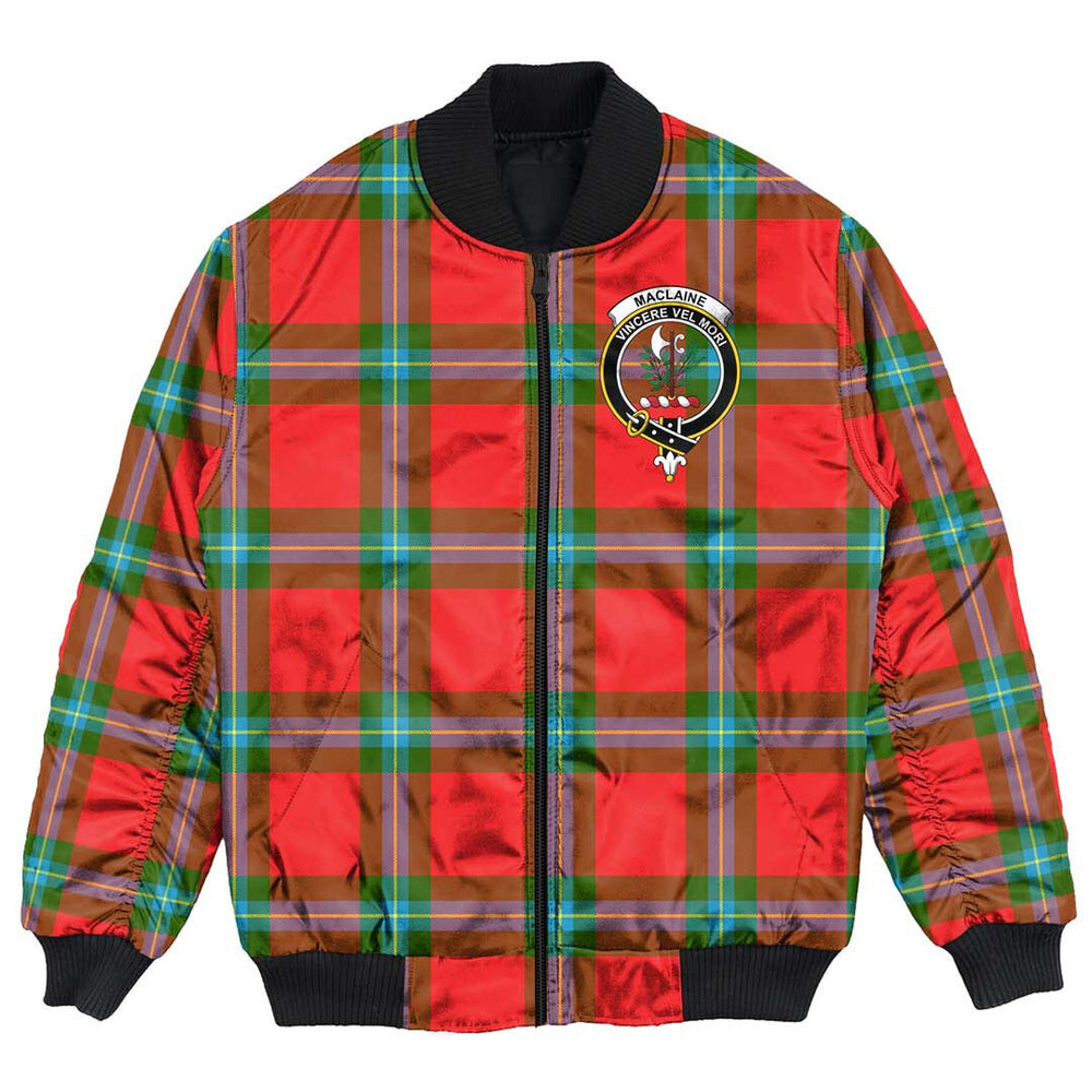 Clan MacLaine of Loch Buie Hunting Ancient Tartan Crest Bomber Jacket YW86 MacLaine of Loch Buie Hunting Ancient Tartan Tartan Bomber Jacket