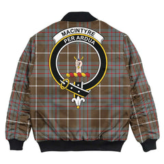 Clan MacIntyre Hunting Weathered Tartan Crest Bomber Jacket DW78 MacIntyre Hunting Weathered Tartan Tartan Bomber Jacket