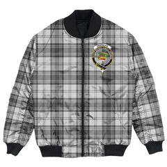 Clan Douglas Grey Modern Tartan Crest Bomber Jacket DC94 Douglas Grey Modern Tartan Tartan Bomber Jacket