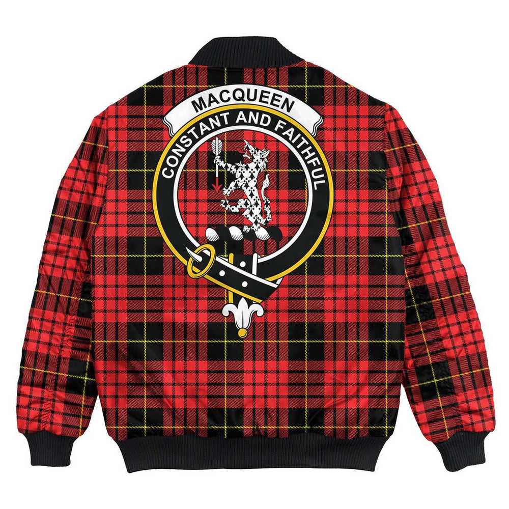 Clan MacQueen Modern Tartan Crest Bomber Jacket HM78 MacQueen Modern Tartan Tartan Bomber Jacket