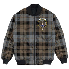 Clan MacKay Weathered Tartan Crest Bomber Jacket HK76 MacKay Weathered Tartan Tartan Bomber Jacket