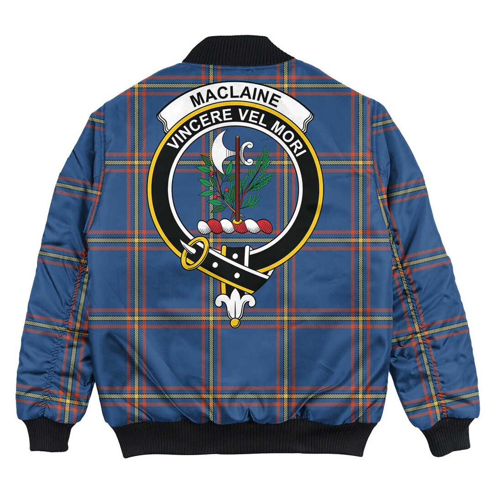 Clan MacLaine of Loch Buie Hunting Ancient Tartan Crest Bomber Jacket YW86 MacLaine of Loch Buie Hunting Ancient Tartan Tartan Bomber Jacket