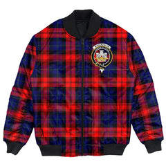 Clan MacLachlan Modern Tartan Crest Bomber Jacket NU88 MacLachlan Modern Tartan Tartan Bomber Jacket