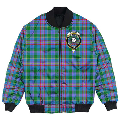 Clan Pitcairn Hunting Tartan Crest Bomber Jacket
