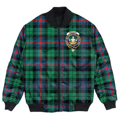 Clan Urquhart Broad Red Ancient Tartan Crest Bomber Jacket JS92 Urquhart Broad Red Ancient Tartan Tartan Bomber Jacket