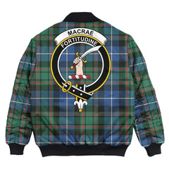 Clan MacRae Hunting Ancient Tartan Crest Bomber Jacket TM31 MacRae Hunting Ancient Tartan Tartan Bomber Jacket