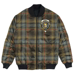 Clan Stewart Hunting Weathered Tartan Crest Bomber Jacket LR89 Stewart Hunting Weathered Tartan Tartan Bomber Jacket