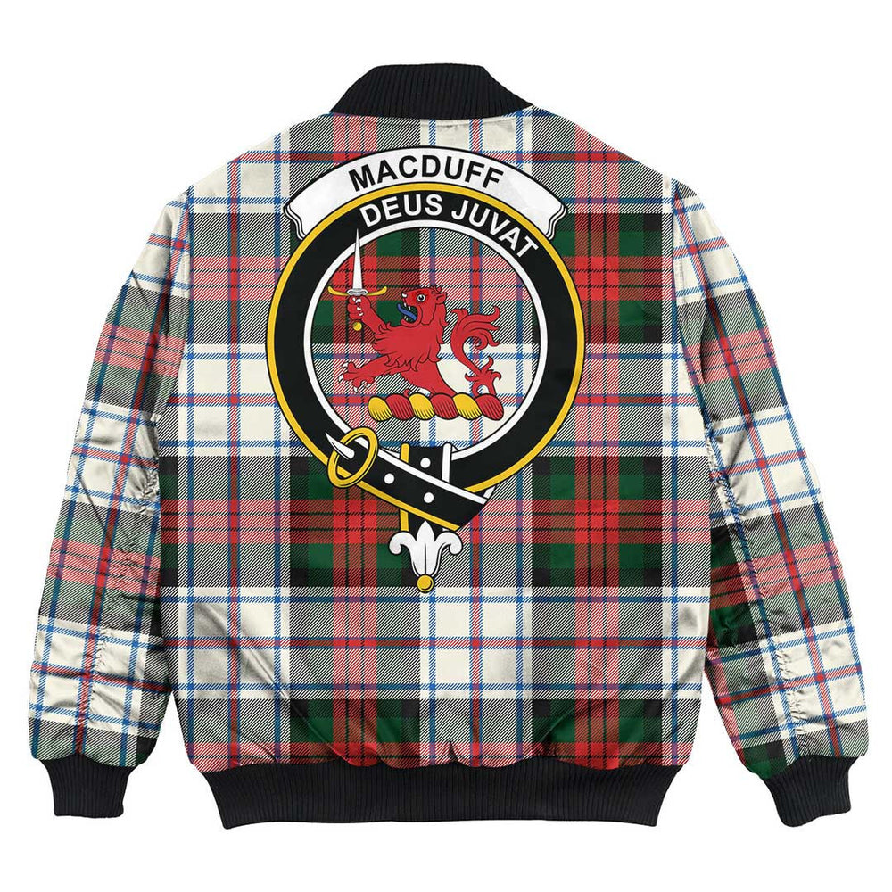 Clan MacDuff Dress Modern Tartan Crest Bomber Jacket OK65 MacDuff Dress Modern Tartan Tartan Bomber Jacket