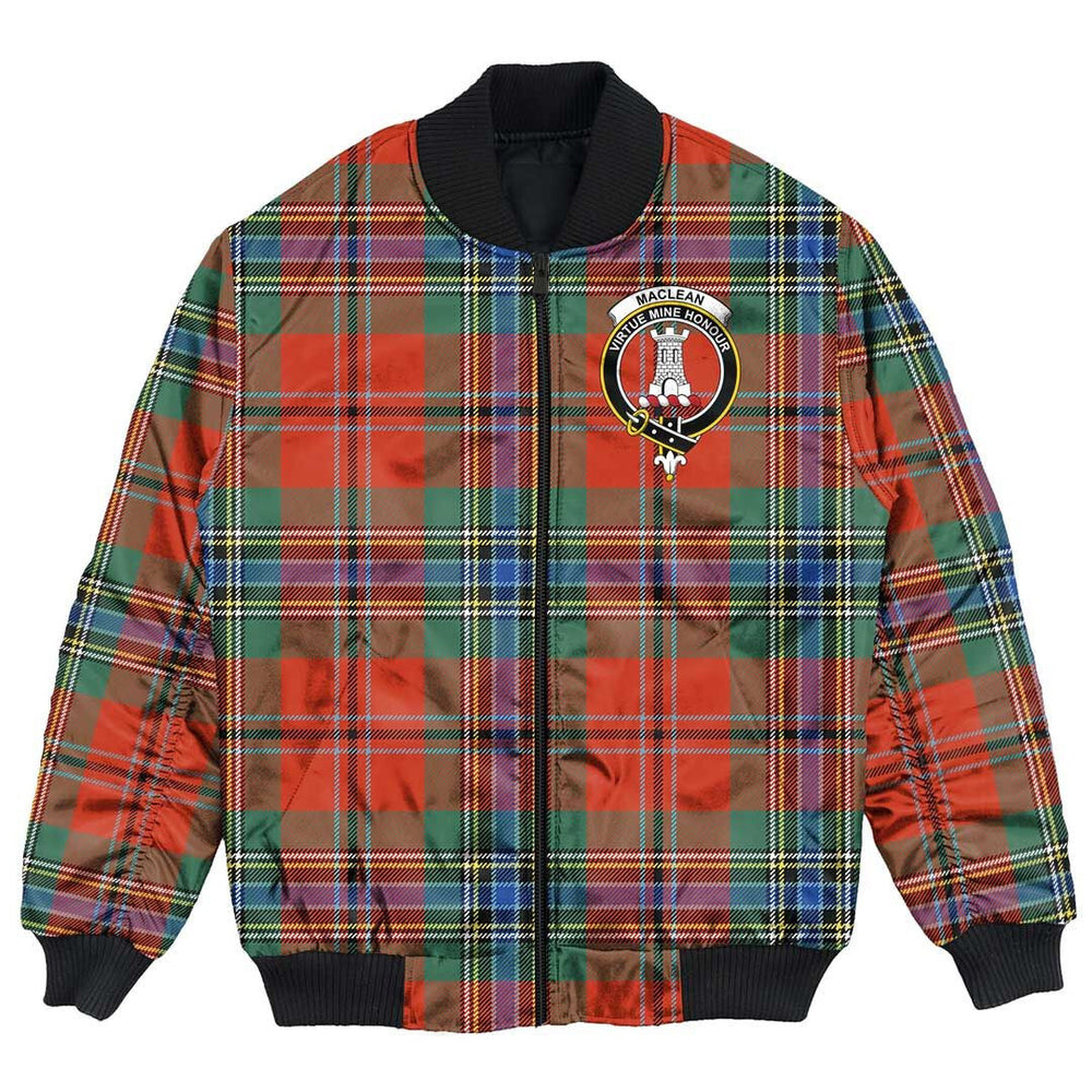 Clan MacLean of Duart Ancient Tartan Crest Bomber Jacket PX22 MacLean of Duart Ancient Tartan Tartan Bomber Jacket
