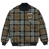 Clan Graham of Menteith Weathered Tartan Crest Bomber Jacket DD74 Graham of Menteith Weathered Tartan Tartan Bomber Jacket