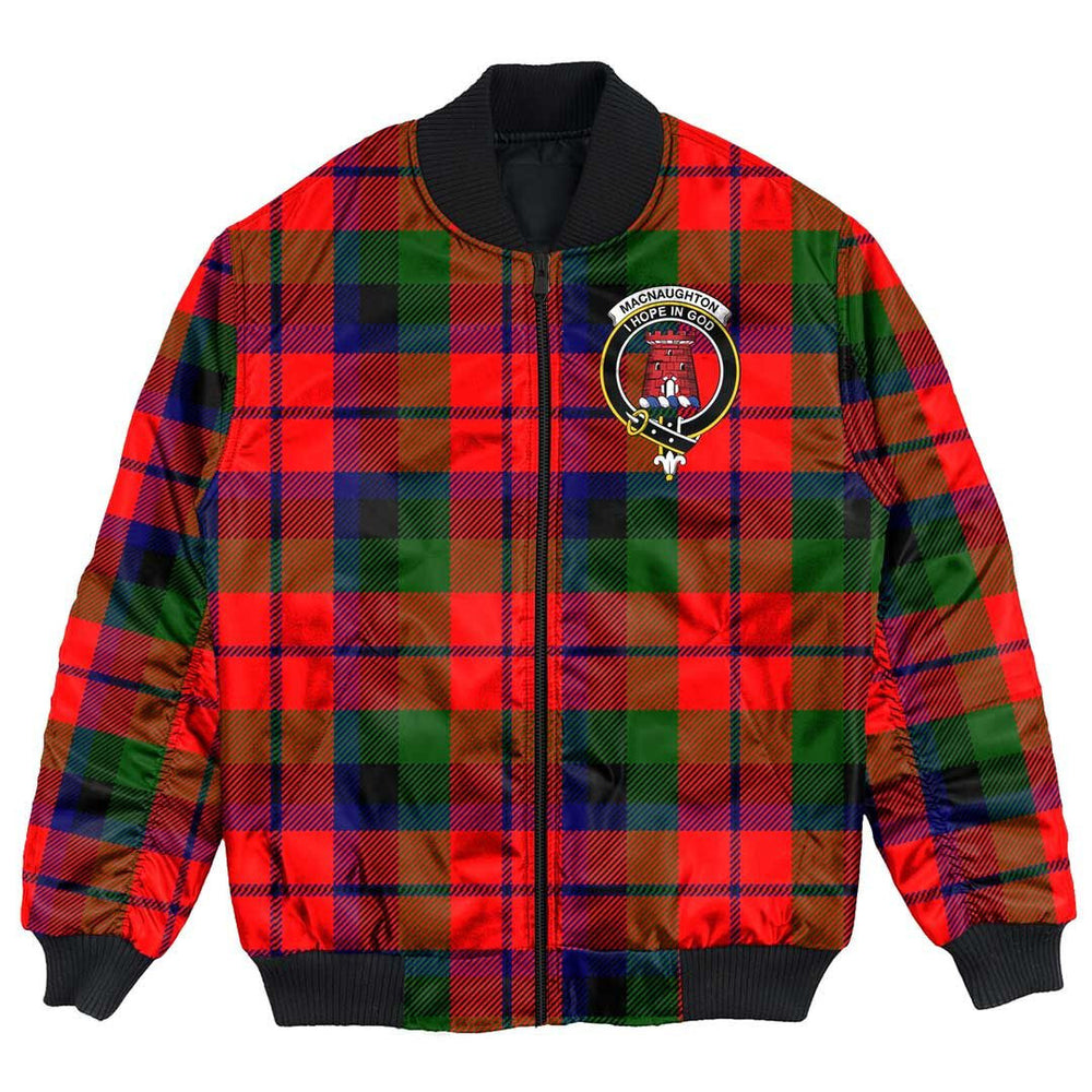 Clan MacNaughton Modern Tartan Crest Bomber Jacket WZ59 MacNaughton Modern Tartan Tartan Bomber Jacket