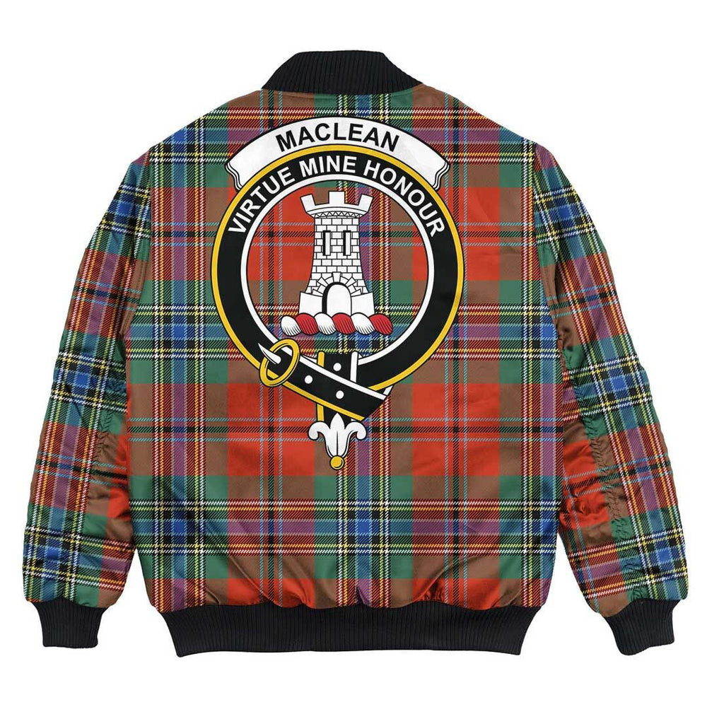 Clan MacLean of Duart Ancient Tartan Crest Bomber Jacket PX22 MacLean of Duart Ancient Tartan Tartan Bomber Jacket