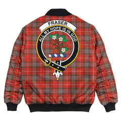 Clan Fraser Weathered Tartan Crest Bomber Jacket KB78 Fraser Weathered Tartan Tartan Bomber Jacket