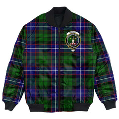 Clan Russell Modern Tartan Crest Bomber Jacket CG82 Russell Modern Tartan Tartan Bomber Jacket