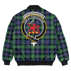 Clan Farquharson Ancient Tartan Crest Bomber Jacket TM34 Farquharson Ancient Tartan Tartan Bomber Jacket