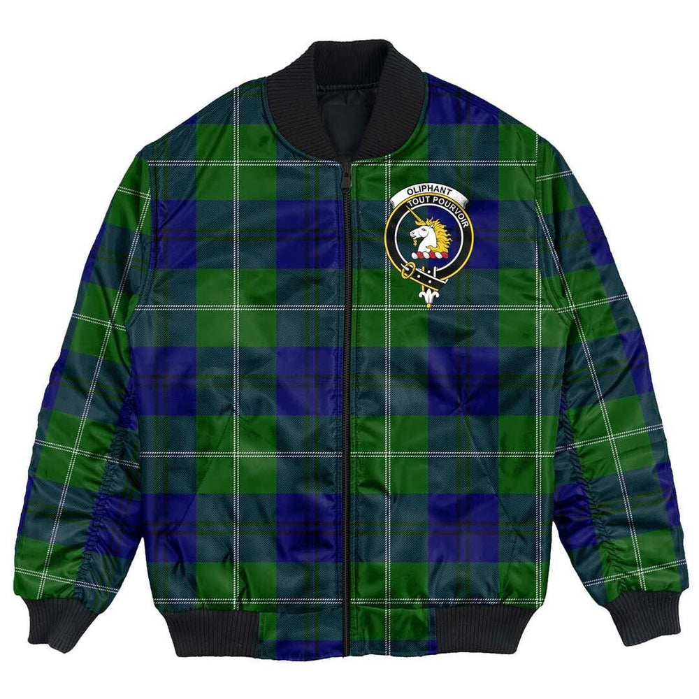 Clan Oliphant Modern Tartan Crest Bomber Jacket MT86 Oliphant Modern Tartan Tartan Bomber Jacket