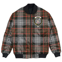 Clan MacRae Hunting Weathered Tartan Crest Bomber Jacket FM30 MacRae Hunting Weathered Tartan Tartan Bomber Jacket