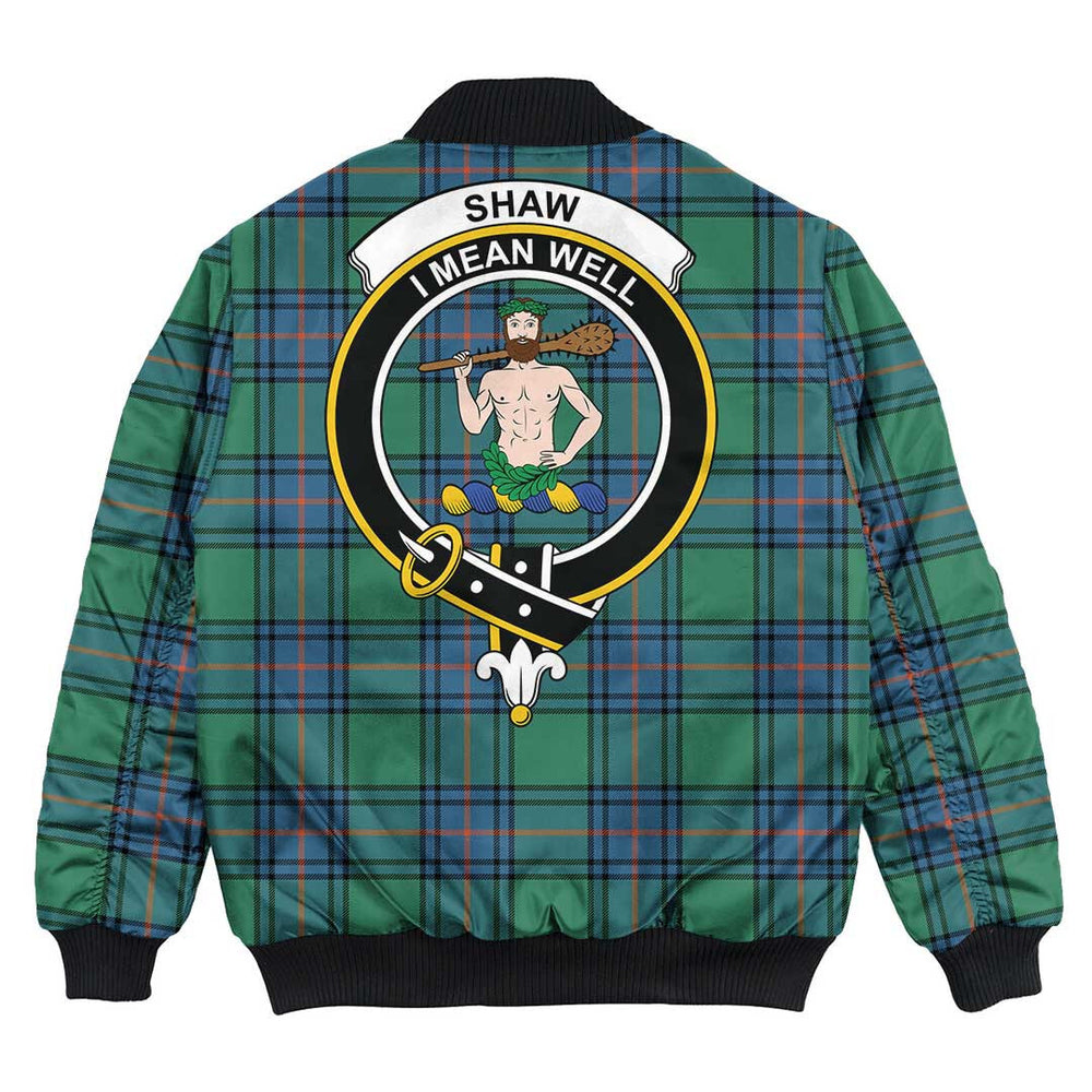 Clan Shaw Ancient Tartan Crest Bomber Jacket FX28 Shaw Ancient Tartan Tartan Bomber Jacket