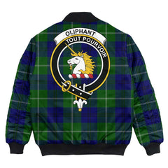 Clan Oliphant Modern Tartan Crest Bomber Jacket MT86 Oliphant Modern Tartan Tartan Bomber Jacket